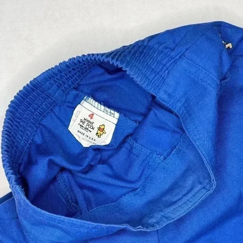 Disney Vintage Winnie The Pooh Unisex Toddler Pleated Pants‎ Size 4